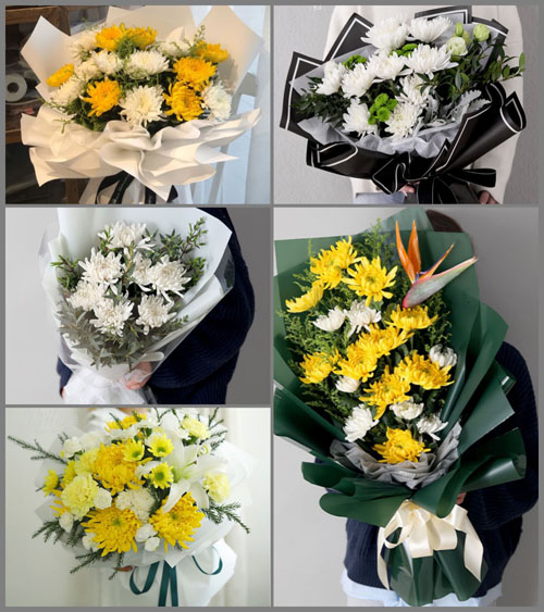 青海海北州刚察县白事花束代送